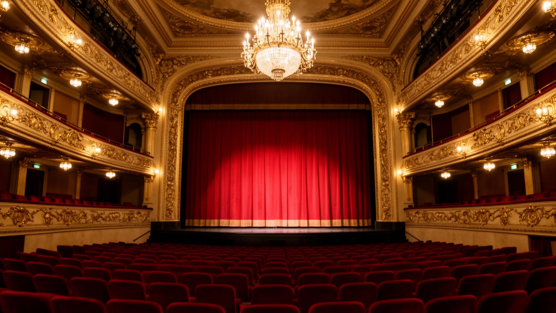 Interior of a Broadway theater